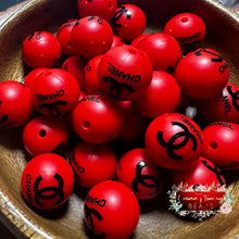 Load image into Gallery viewer, Cici 15Mm Red Round Silicone Beads
