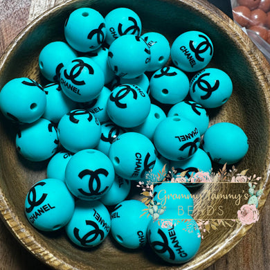 Cici 15Mm Turquoise Silicone Bead Round Beads