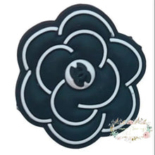 Load image into Gallery viewer, Cici New Black Flower Silicone Focal Bead
