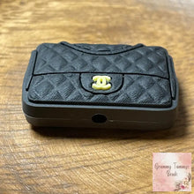 Load image into Gallery viewer, Cici Black Purse Silicone Focal Bead Beads
