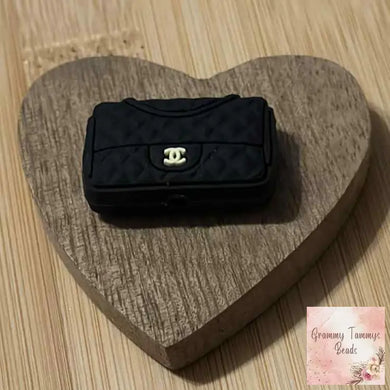 CiCi Black Purse #1 Silicone Focal Bead Silicone Focal Bead