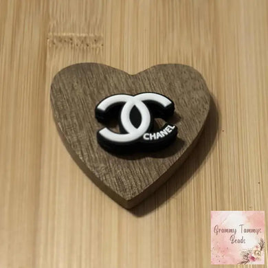 CiCi Black & White Letters Silicone Focal Beads Silicone Focal Bead