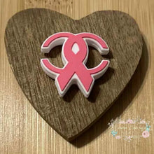 Load image into Gallery viewer, CiCi Cancer Ribbon - Silicone Focal Bead - One Count Silicone Focal Bead
