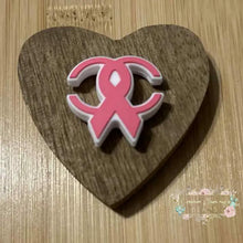Load image into Gallery viewer, CiCi Cancer Ribbon - Silicone Focal Bead - One Count Silicone Focal Bead
