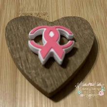 Load image into Gallery viewer, CiCi Cancer Ribbon - Silicone Focal Bead - One Count Silicone Focal Bead
