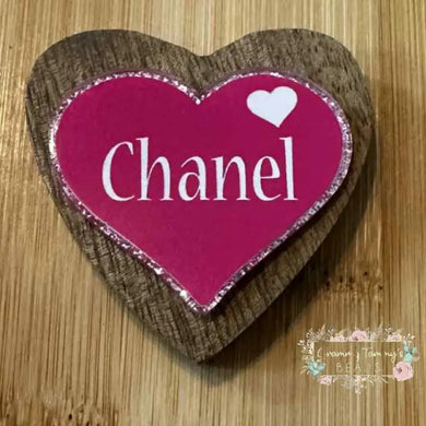 CiCi Dark Pink Heart Glitter Flatback Glitter Flatback