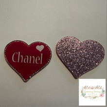 Load image into Gallery viewer, Cici Red Heart Glitter Flatback
