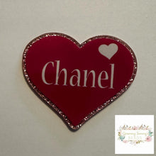 Load image into Gallery viewer, Cici Red Heart Glitter Flatback
