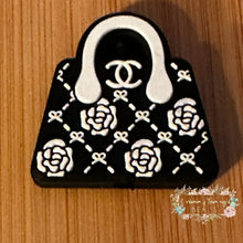 Load image into Gallery viewer, CiCi new Black Purse Silicone Focal Bead Silicone Focal Bead
