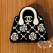 Load image into Gallery viewer, CiCi new Black Purse Silicone Focal Bead Silicone Focal Bead
