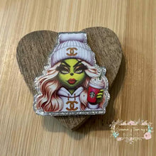 Load image into Gallery viewer, CICI Green Girl Glitter Flatback Glitter Flatback
