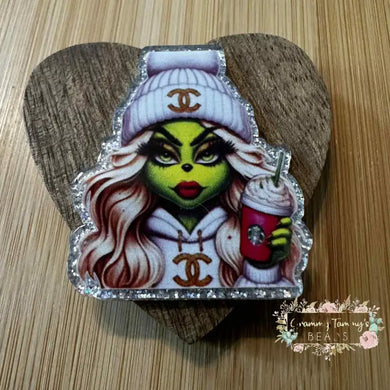 CICI Green Girl Glitter Flatback Glitter Flatback