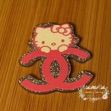Load image into Gallery viewer, CiCi Kitty - Pink Glitter Flatback Glitter Flatback
