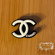 Load image into Gallery viewer, CiCi Black &amp; White Letters - Silicone Focal Bead Silicone Focal Bead
