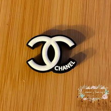 Load image into Gallery viewer, CiCi Black &amp; White Letters - Silicone Focal Bead Silicone Focal Bead
