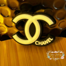 Load image into Gallery viewer, CiCi Black &amp; White Letters - Silicone Focal Bead Silicone Focal Bead
