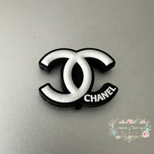 Load image into Gallery viewer, CiCi Black &amp; White Letters Silicone Focal Beads Silicone Focal Bead

