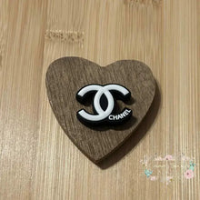 Load image into Gallery viewer, CiCi Black &amp; White Letters Silicone Focal Beads Silicone Focal Bead
