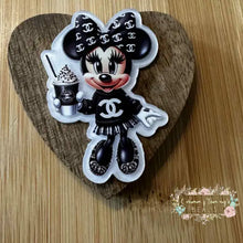 Load image into Gallery viewer, CiCi Mouse Drinking Hot Chocolate - Pearly White Flatback Flatback
