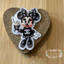 Load image into Gallery viewer, CiCi Mouse Drinking Hot Chocolate - Pearly White Flatback Flatback
