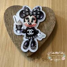Load image into Gallery viewer, CiCi Mouse Drinking Hot Chocolate - Pearly White Flatback Flatback
