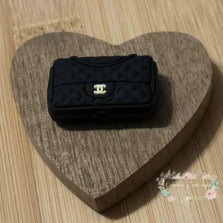 CiCi Black Purse #1 Silicone Focal Bead Silicone Focal Bead