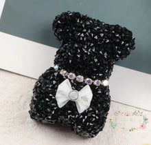 Load image into Gallery viewer, Rhinestone Bears - 1 Count Black Fancy Bear Bead
