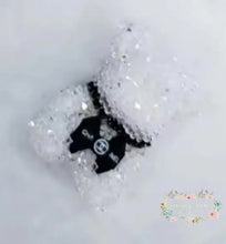 Load image into Gallery viewer, CiCi Rhinestone Bears - 1 Count White Fancy Bear Bead
