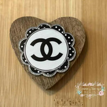 Load image into Gallery viewer, CiCi Round - Silver Glitter Flatback Glitter Flatback
