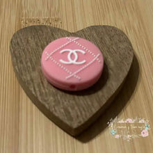 Load image into Gallery viewer, CiCi Pink Round with Dots Silicone Focal Bead Silicone Focal Bead
