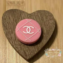 Load image into Gallery viewer, CiCi Pink Round with Dots Silicone Focal Bead Silicone Focal Bead

