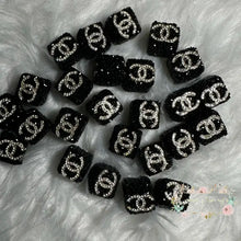 Load image into Gallery viewer, Cici Square Black Rhinestone Bead Designs
