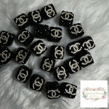 Load image into Gallery viewer, Cici Square Black Rhinestone Bead Designs
