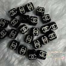 Load image into Gallery viewer, Cici Square Black Rhinestone Bead Designs
