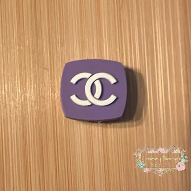 CiCi Square - Lavender PVC Focal Bead Silicone Focal Bead