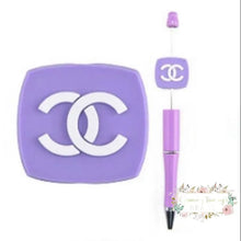 Load image into Gallery viewer, CiCi Lavender Square Pvc Focal Bead - One Count Silicone Focal Bead
