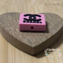 Load image into Gallery viewer, CiCi Pink Square PVC Focal Bead PVC Focal Bead
