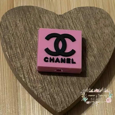 CiCi Pink Square PVC Focal Bead PVC Focal Bead
