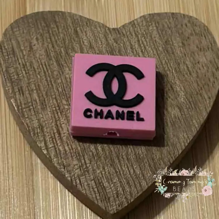 CiCi Pink Square PVC Focal Bead PVC Focal Bead