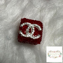 Load image into Gallery viewer, Cici Square Red Rhinestone Bead
