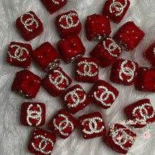 Load image into Gallery viewer, Cici Square Red Rhinestone Bead
