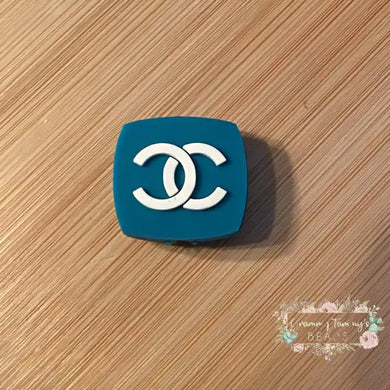 CiCi Square - Turquoise PVC Focal Bead Silicone Focal Bead