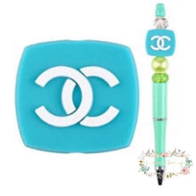 Load image into Gallery viewer, CiCi Turquoise PVC Focal Bead - One Count Silicone Focal Bead
