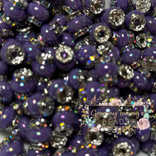 Load image into Gallery viewer, Purple Rhinestone Pearl Spacer Beads Spacers
