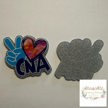 Load image into Gallery viewer, Cna Peace Glitter Flatback
