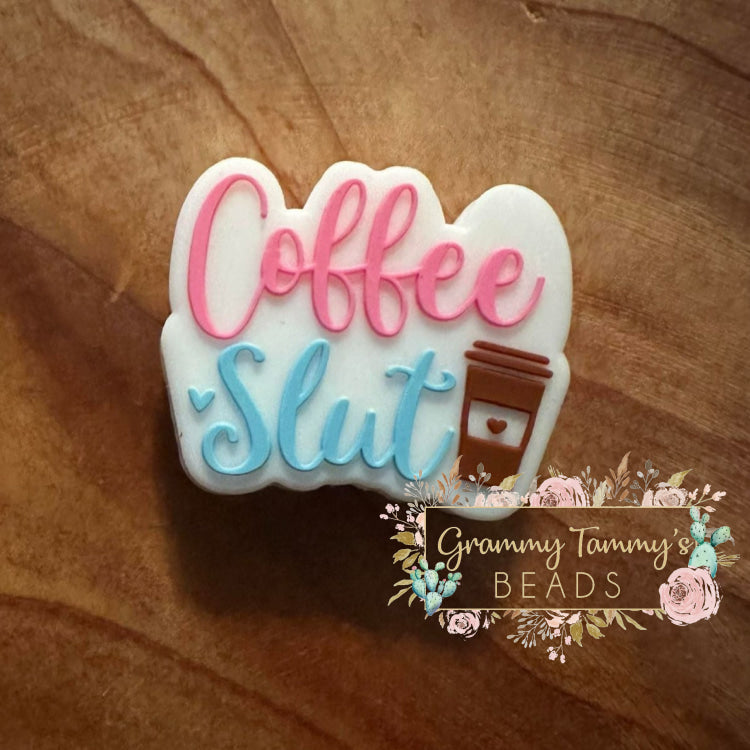 Coffee S*U! Silicone Focal Bead Beads