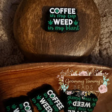 Load image into Gallery viewer, Coffee &amp; Weed Silicone Focal Bead - 1-Count
