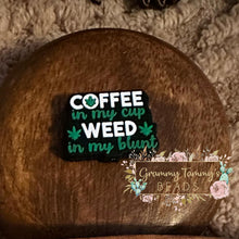 Load image into Gallery viewer, Coffee &amp; Weed Silicone Focal Bead - 1-Count
