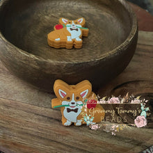 Load image into Gallery viewer, Corgi Silicone Focal Bead Beads
