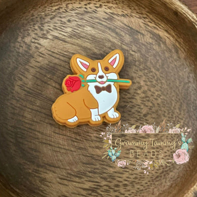 Corgi Silicone Focal Bead Beads